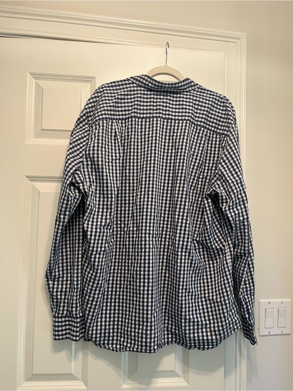 Sonoma Navy & White Gingham Button-Down Shirt - Picture 3 of 4
